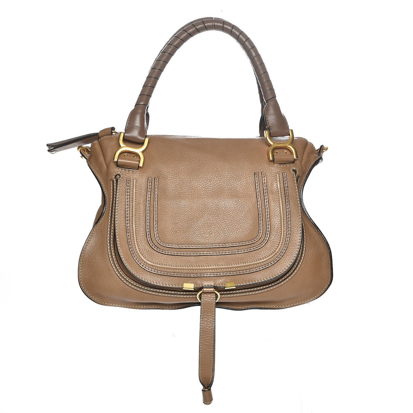 Calfskin Medium Marcie Satchel Nut