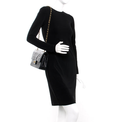 Chanel Lambskin Quilted Medium Double Flap Black 2 of 10