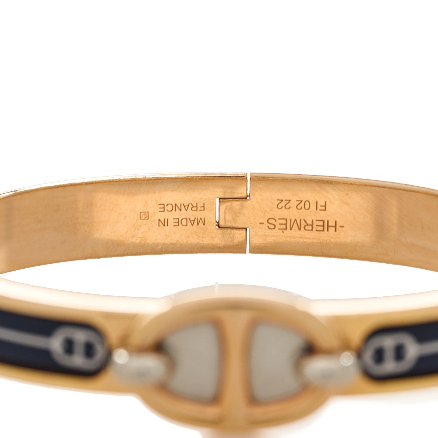 Hermes Enamel Mini Farandole Clic Chaine D'Ancre Bracelet PM Lilas 3 of 4