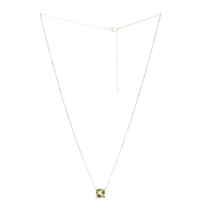 David Yurman 18K Yellow Gold Diamond 7mm Peridot Petite Chatelaine Pendant Necklace 3 of 6