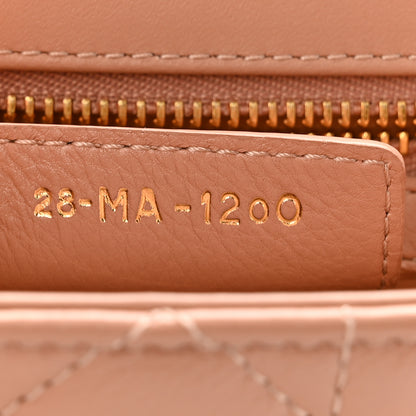 Christian Dior Calfskin Cannage Small Caro Bag  Rose De Vents 7 of 10