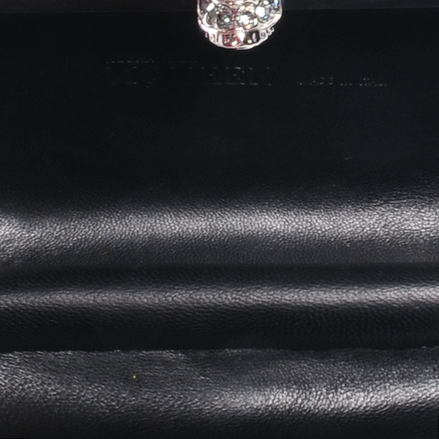 Patent Skull Box Clutch Black