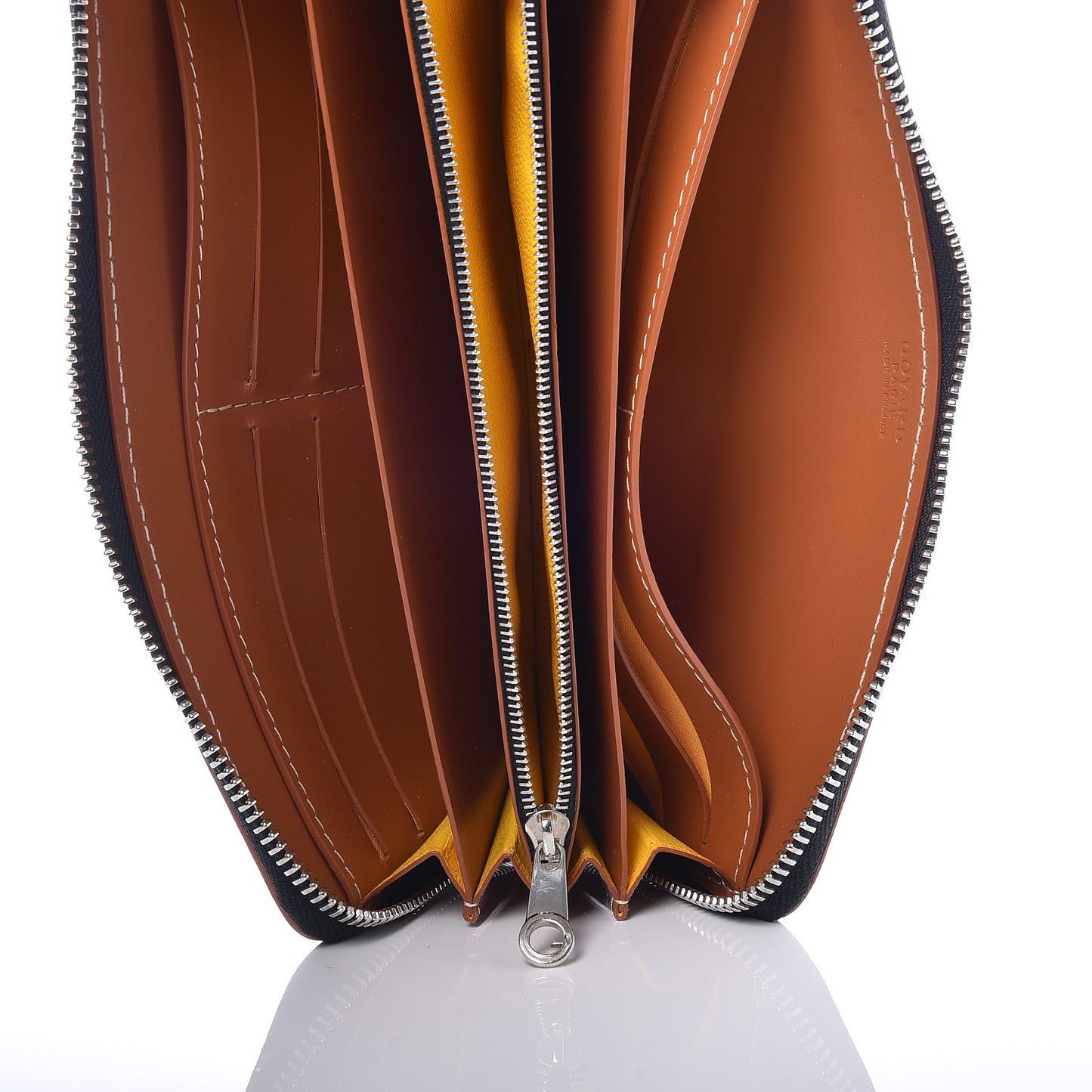 Goyardine Matignon Zip Around GM Wallet Black Gold
