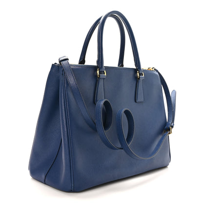Prada Saffiano Lux Medium Tote Bluette 3 of 8
