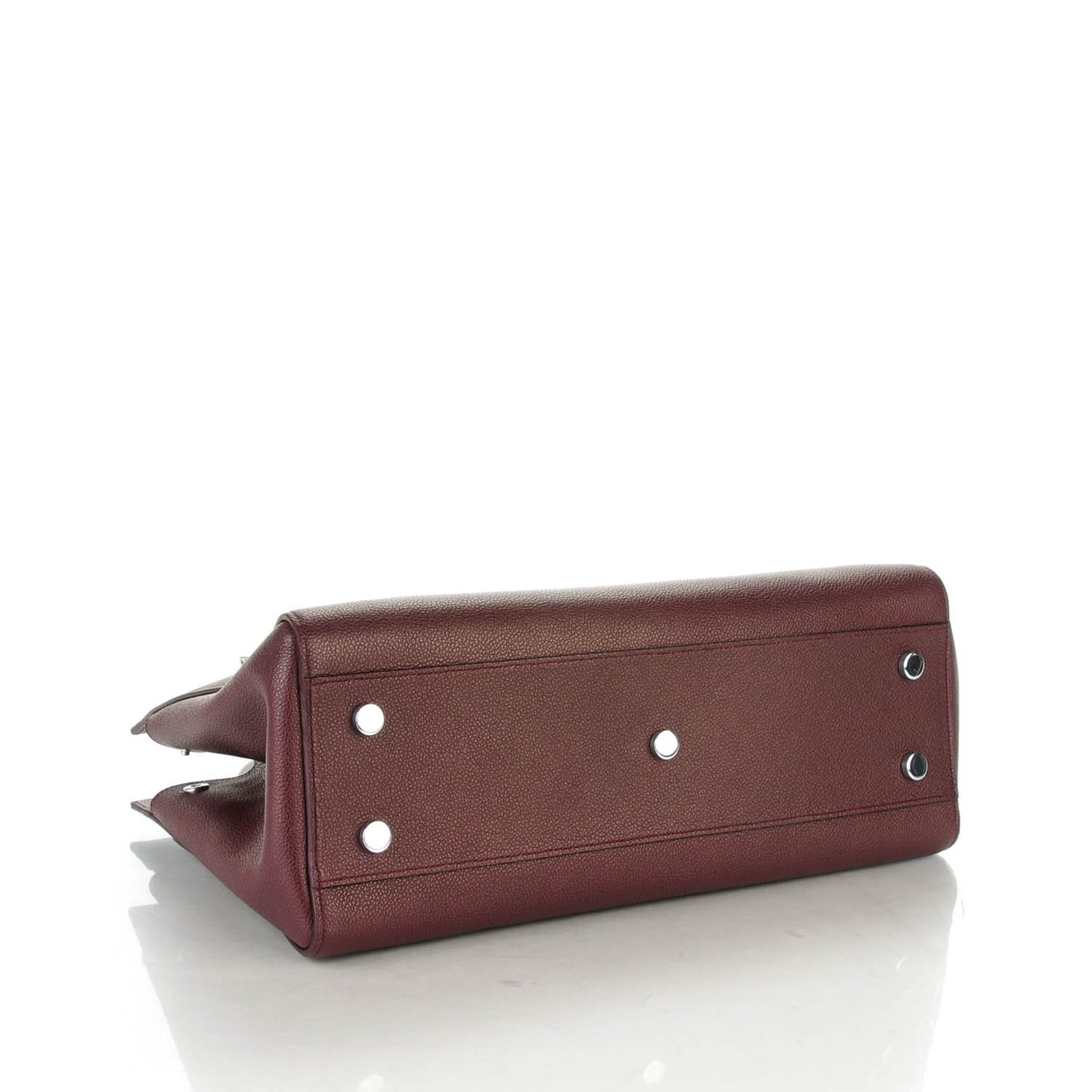Grained Calfskin Medium Cabas Rive Gauche Bordeaux