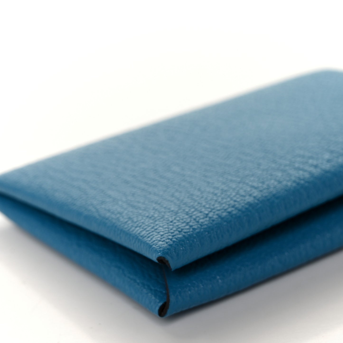 Chevre Mysore Verso Calvi Card Case Bleu Frida Cuivre