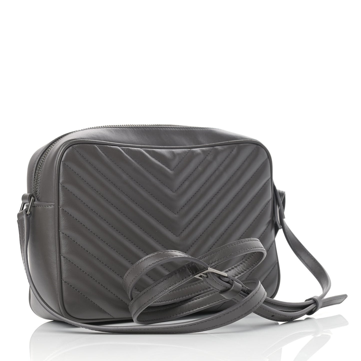 Calfskin Matelasse Monogram Lou Camera Bag Grey