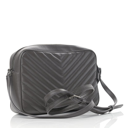 Saint Laurent Calfskin Matelasse Monogram Lou Camera Bag Grey 3 of 17