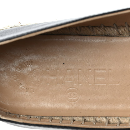 Chanel Lambskin CC Espadrilles 40 Black 7 of 8