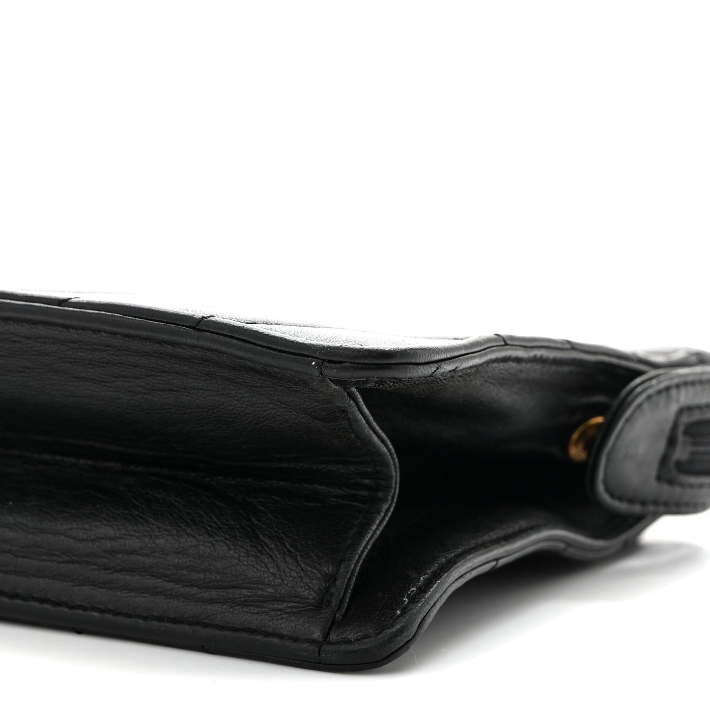 Lambskin Chevron Small Shoulder Bag Black