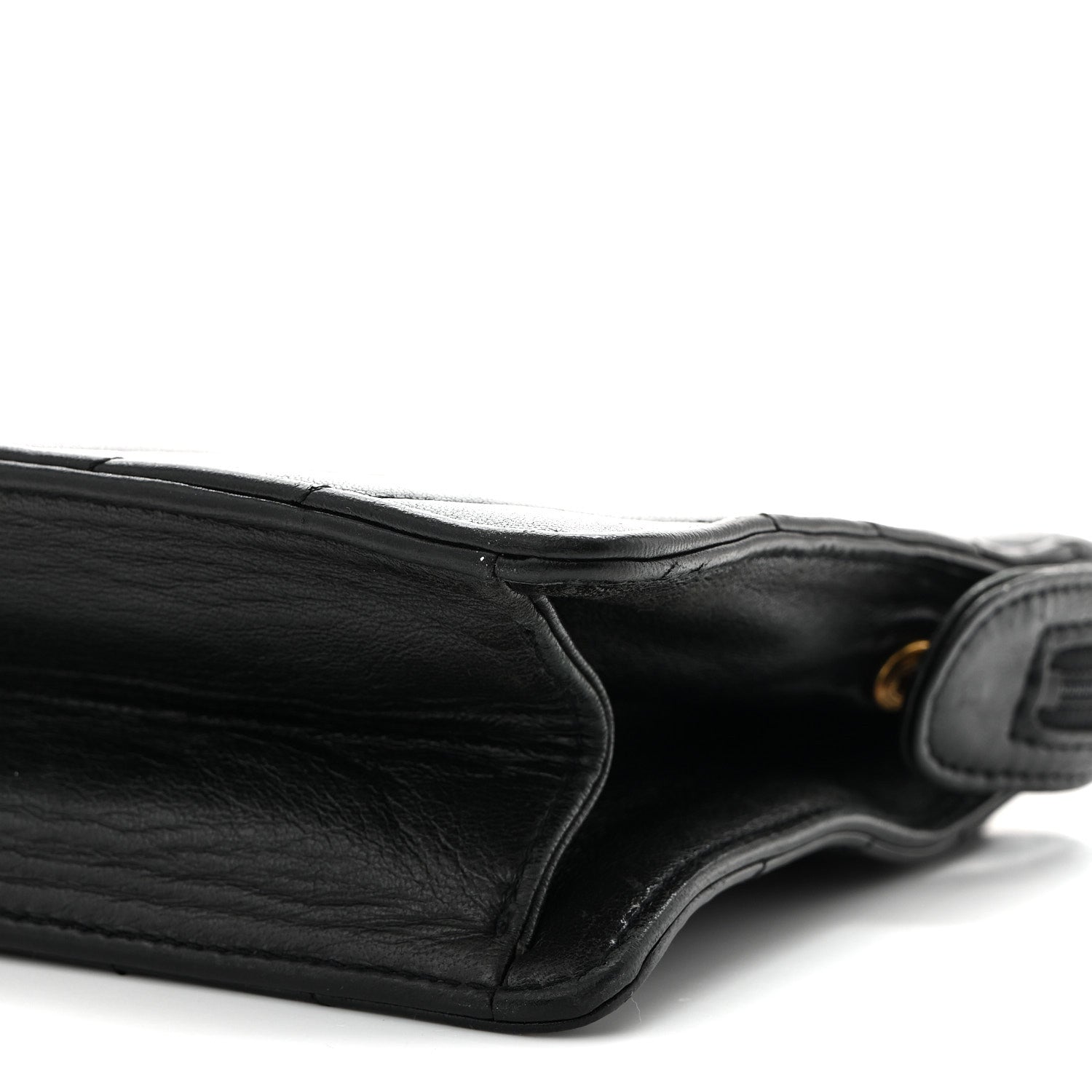 Chanel Lambskin Chevron Small Shoulder Bag Black 11 of 11