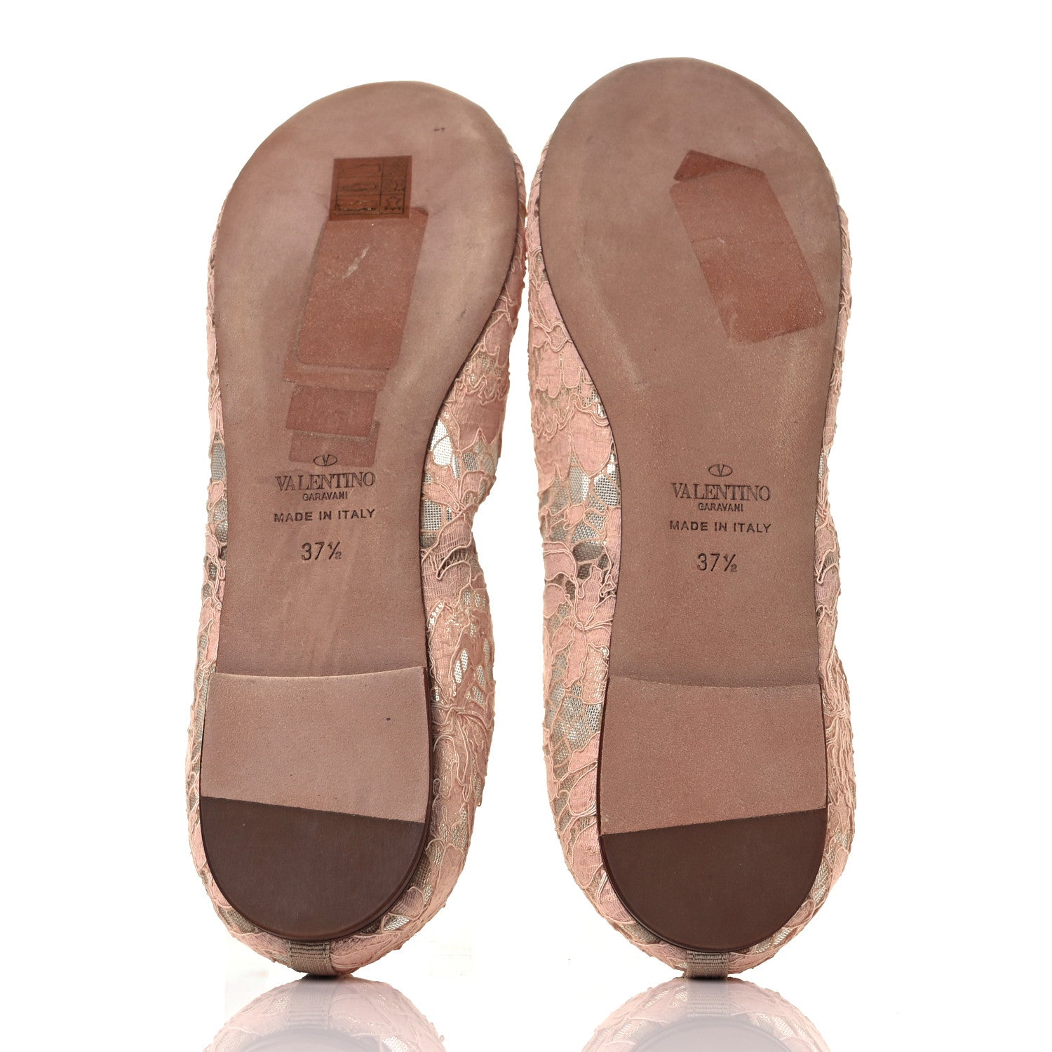 Valentino Garavani Lace Ballerina Flats 37.5 Carne 6 of 10