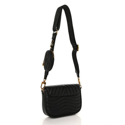 Louis Vuitton Calfskin New Wave Multi Pochette Black 3 of 8
