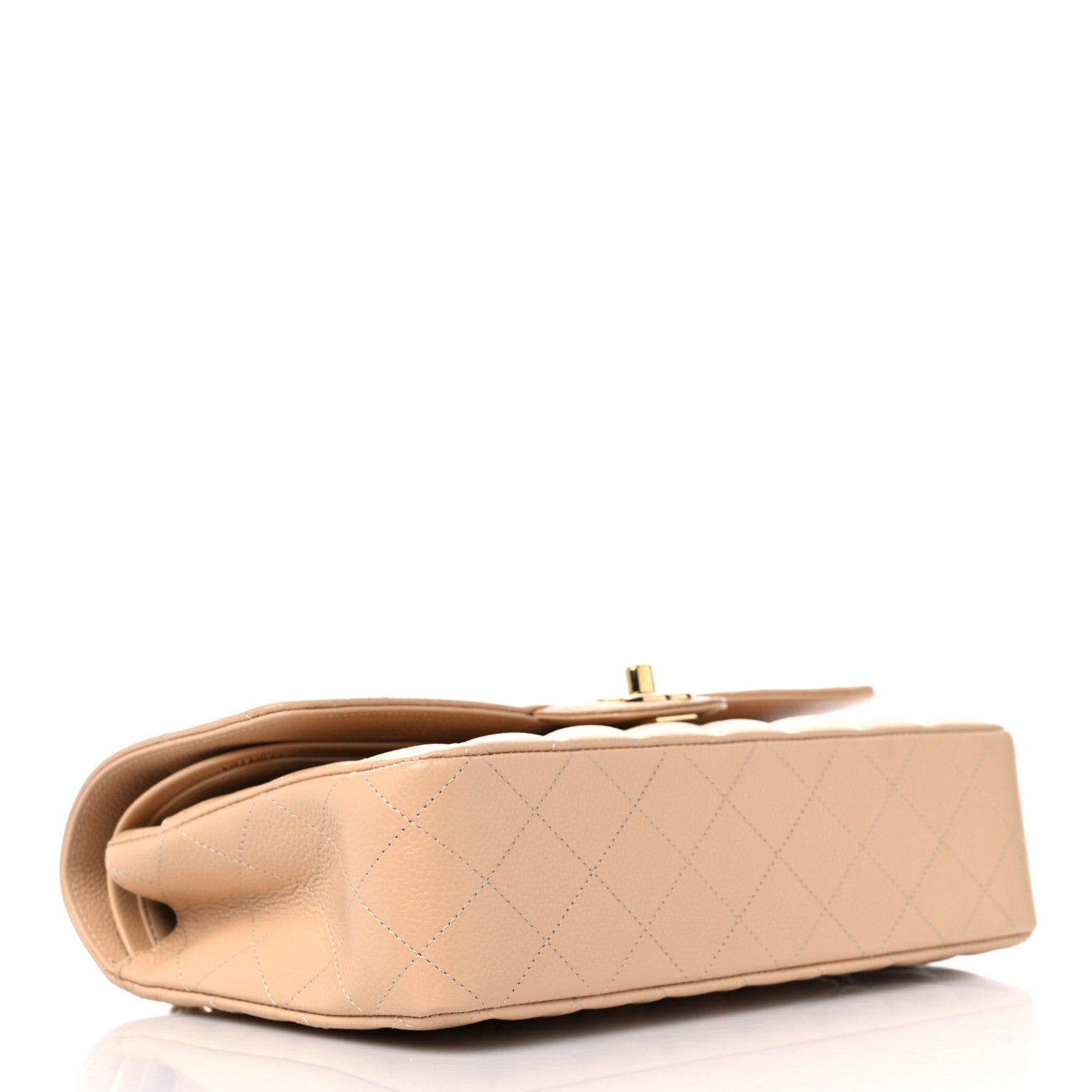 Chanel Caviar Quilted Medium Double Flap Beige 4 of 10