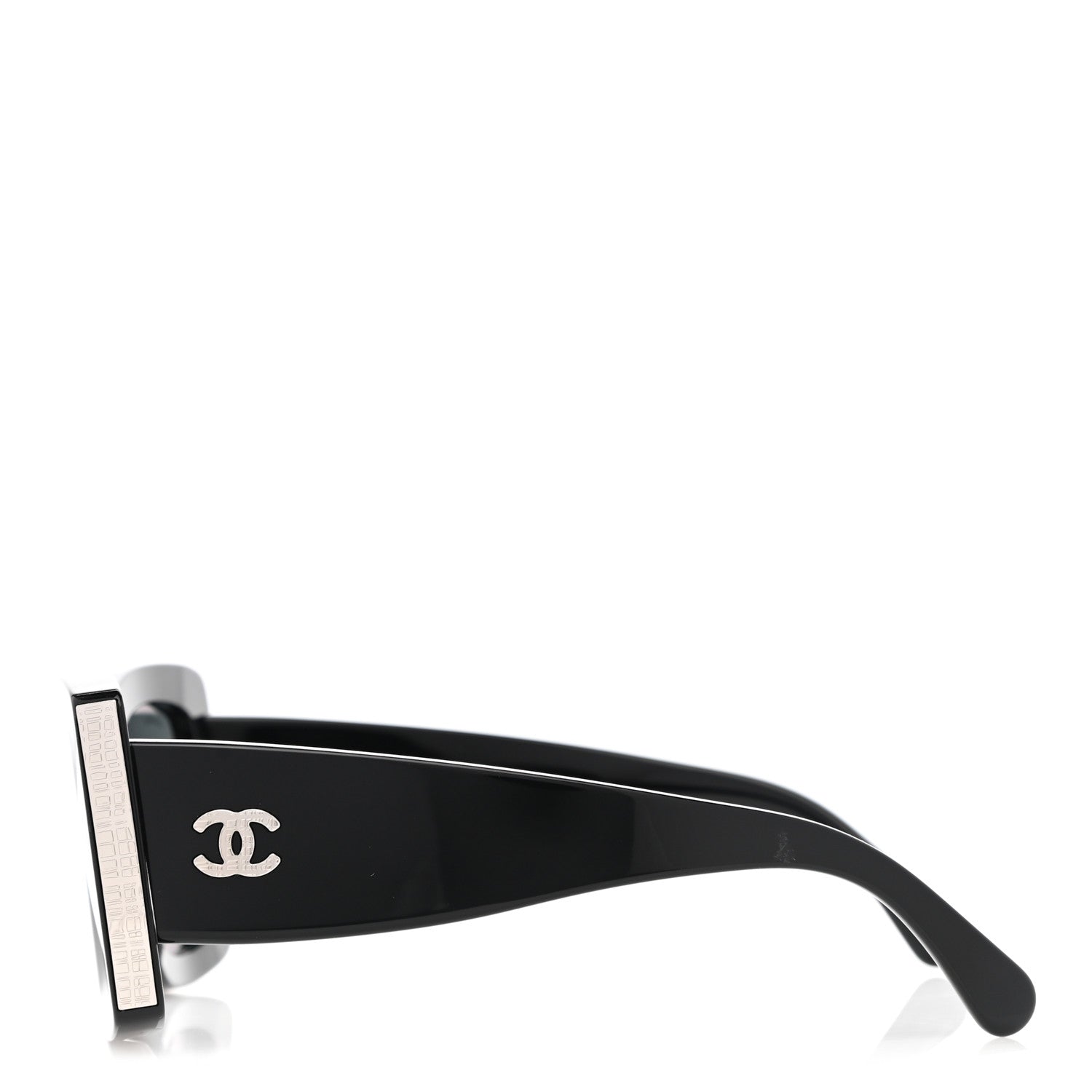 Chanel Acetate Rectangle Sunglasses 5435 Black 3 of 8