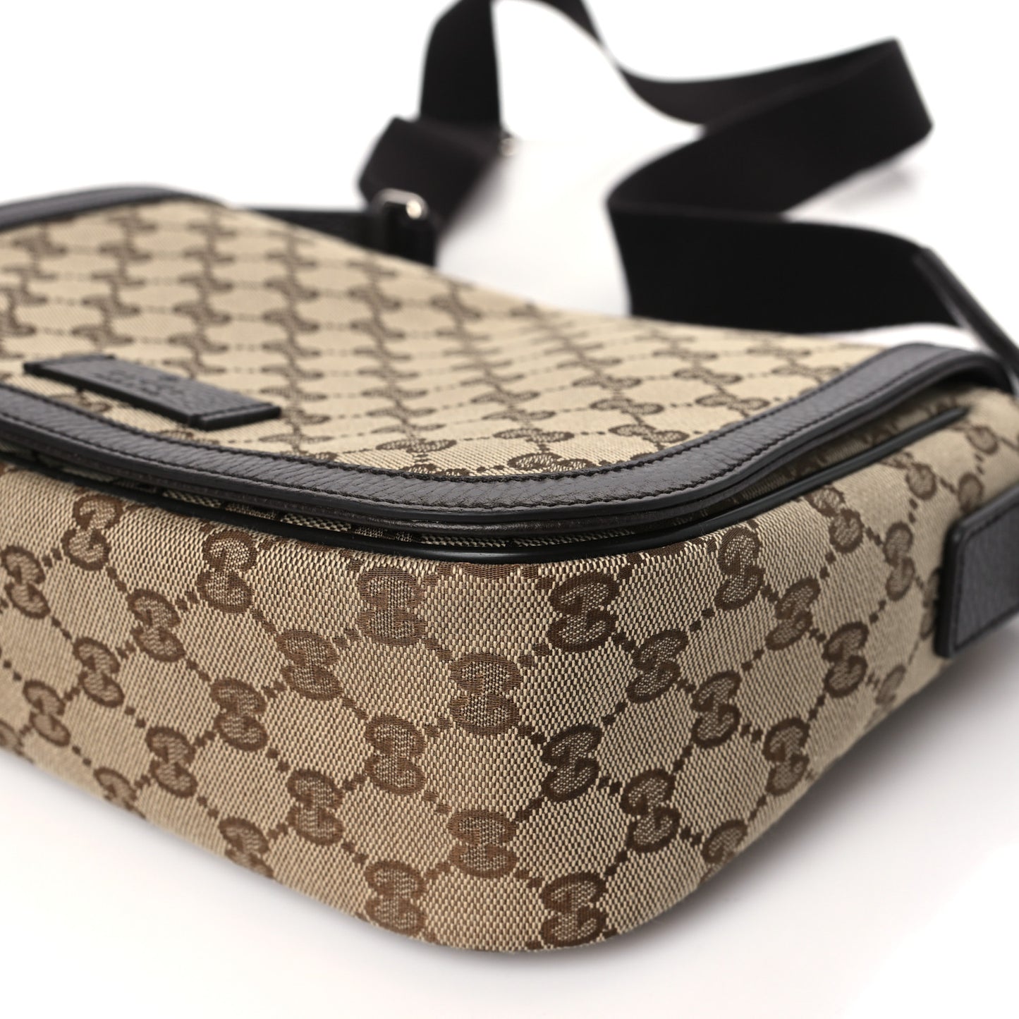 Monogram Flap Messenger Bag Beige Dark Brown