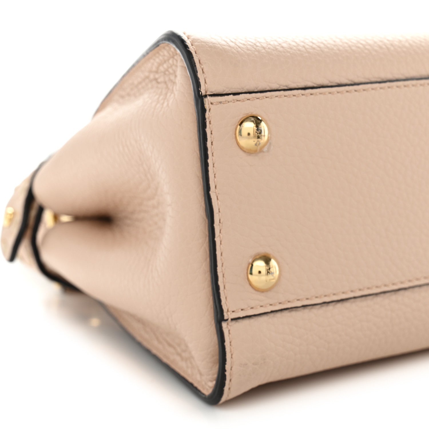 Fendi Cuoio Romano Selleria Mini Peekaboo Iconic Satchel Rosa Plaster 8 of 10