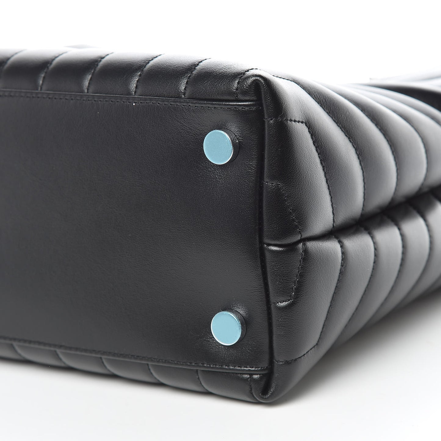 Calfskin Y Quilted Monogram Large Loulou Shopper Black