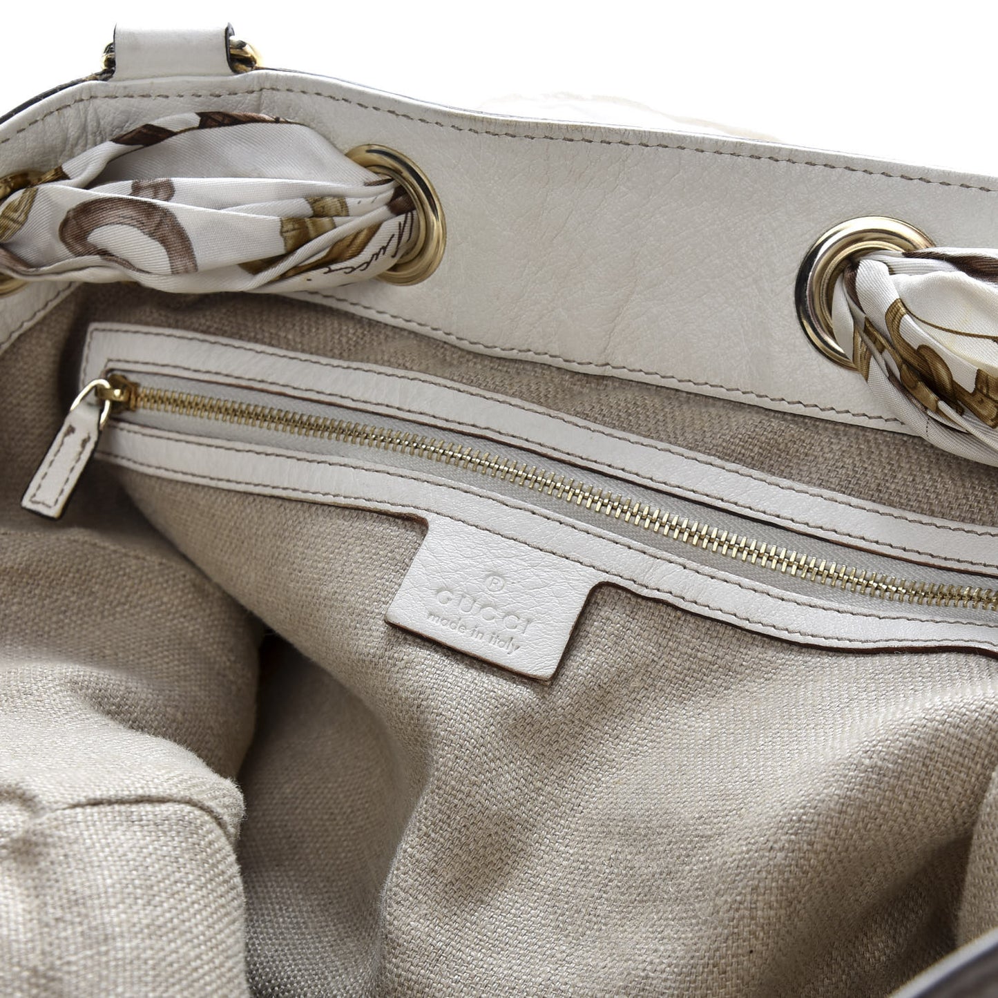 Monogram Large Positano Tote Off White
