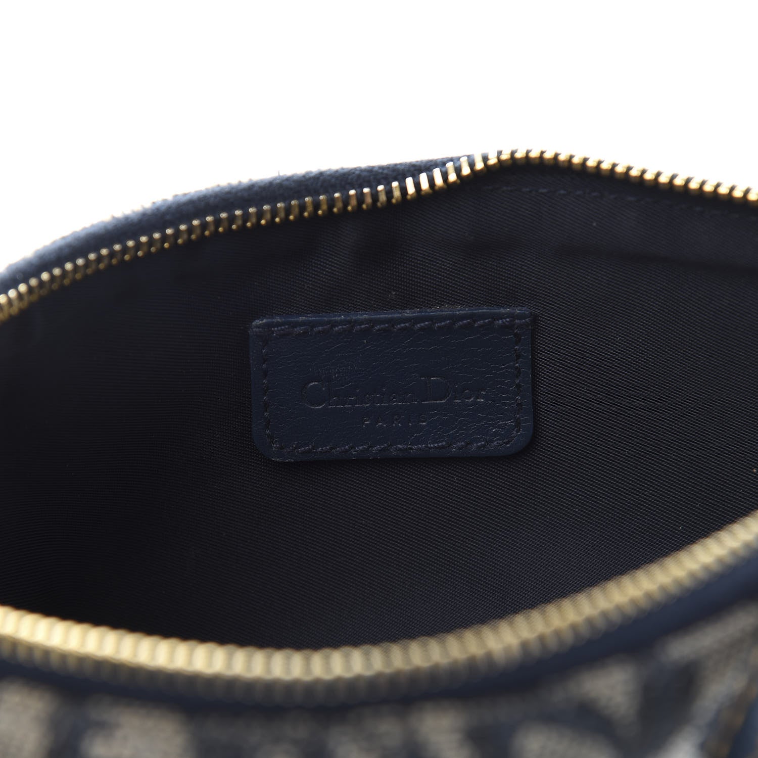 Christian Dior Monogram Mini Saddle Pochette Navy 6 of 11