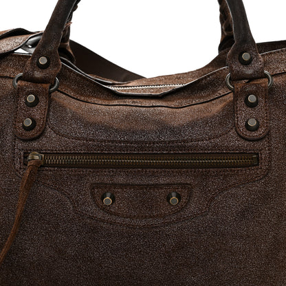 Balenciaga Metallic Craquele Calfskin Classic Hardware City Bronze 7 of 14