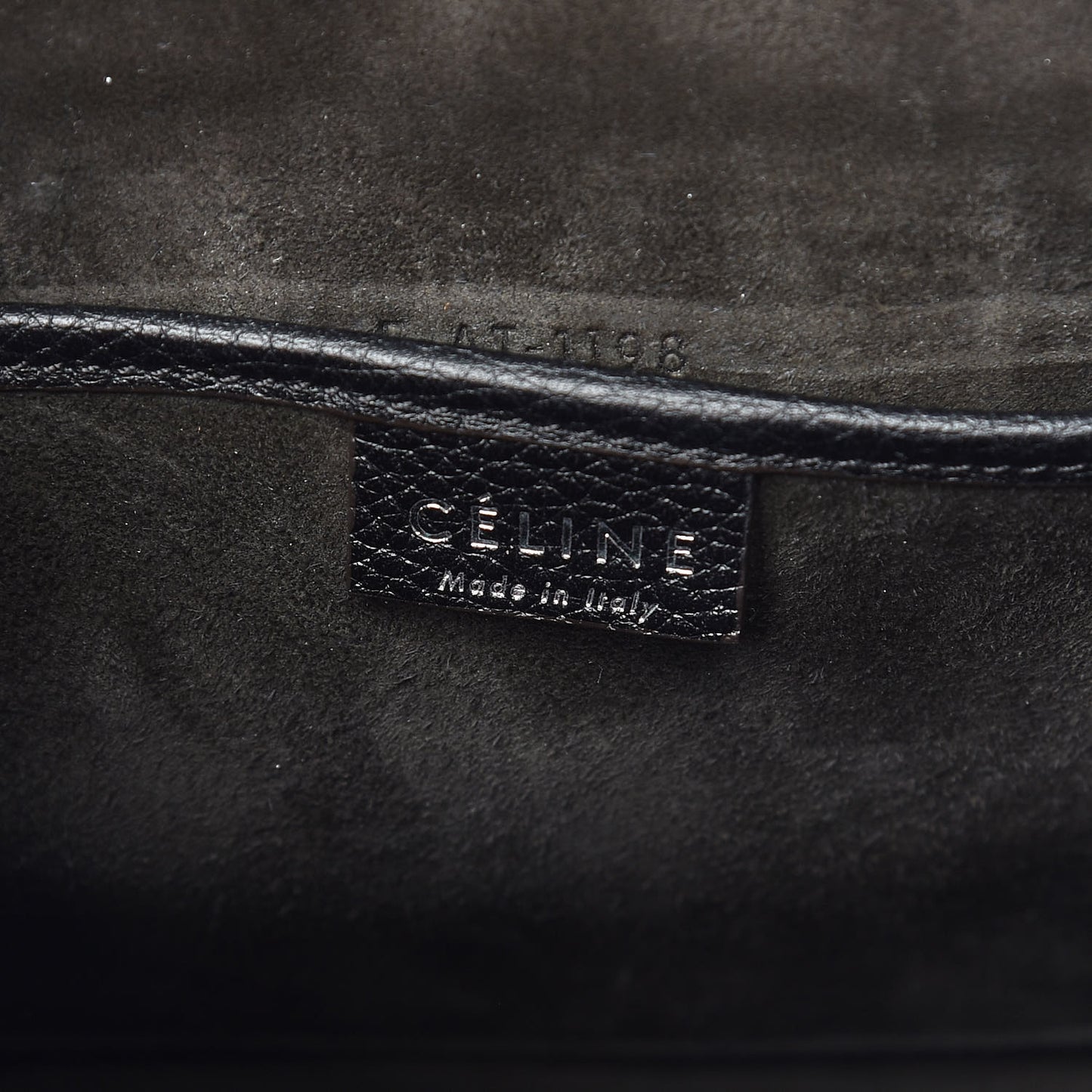 Drummed Calfskin Nano Luggage Black