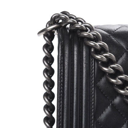 Chanel Lambskin Quilted New Medium Boy Flap Black 7 of 14