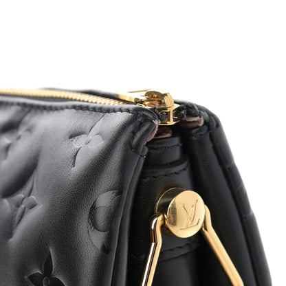 Louis Vuitton Lambskin Embossed Monogram Coussin PM Black 11 of 11