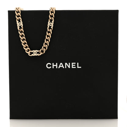 Chanel Metal Enamel Chain CC Choker Gold White 5 of 5