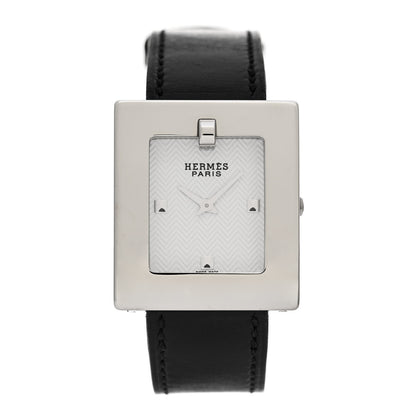 Hermes Stainless Steel Barenia 26mm Belt Quartz Watch Noir 1 of 5