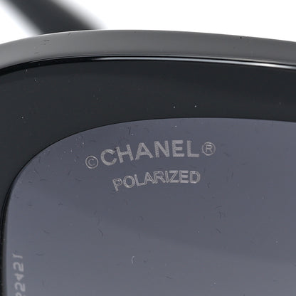 Chanel Acetate Polarized Butterfly Winter Pearl Sunglasses 5339-H Black 5 of 7