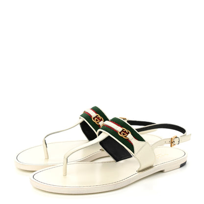Gucci Nylon Web Lifford Jakarta Sandals 38 White 3 of 7