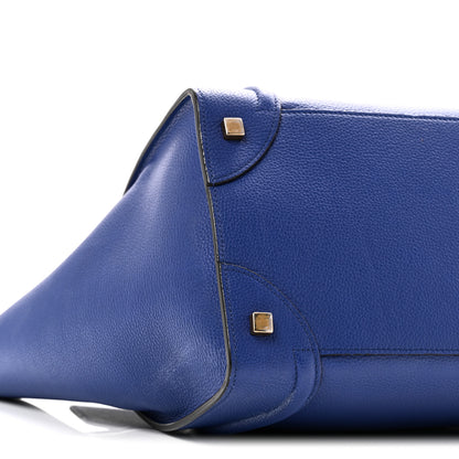 Celine Drummed Calfskin Mini Luggage Indigo 9 of 13