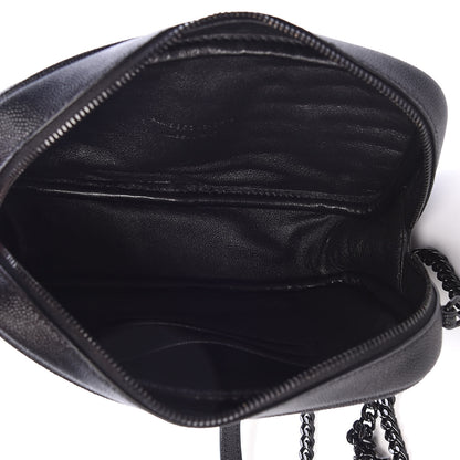 Saint Laurent Grain De Poudre Matelasse Monogram Mini Lou Camera Bag Black 7 of 10