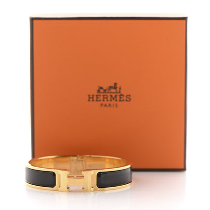 Hermes Enamel Narrow Clic Clac H Bracelet PM Black 5 of 5