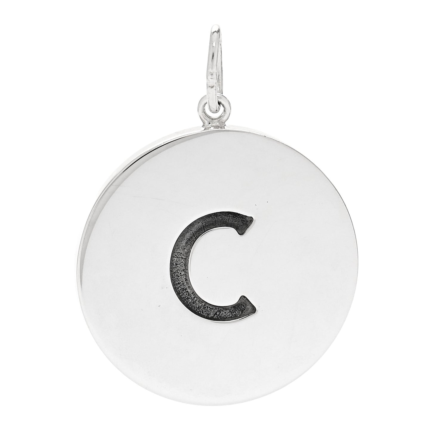 Sterling Silver Block Letter C Charm