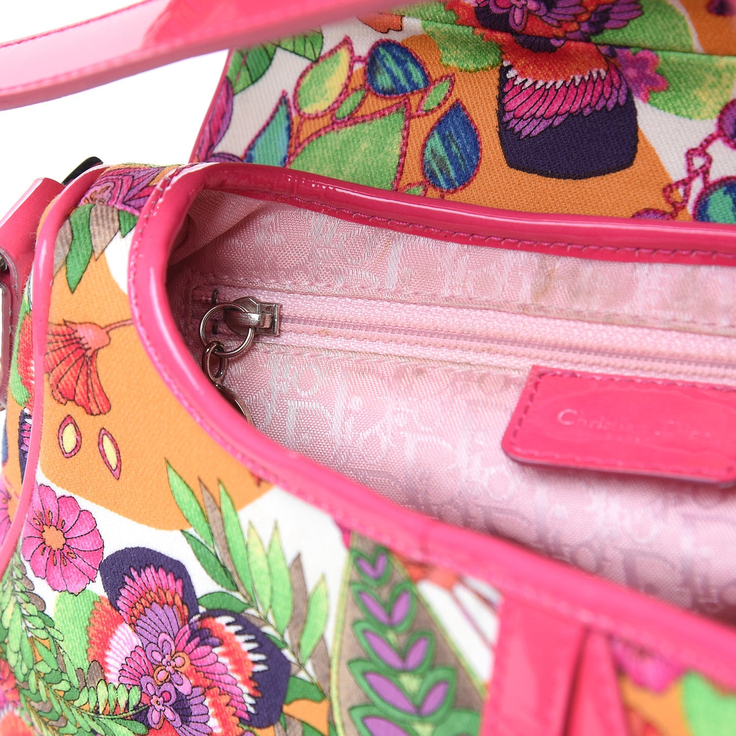 Christian Dior Canvas Floral Saddle Bag Multicolor 13 of 13