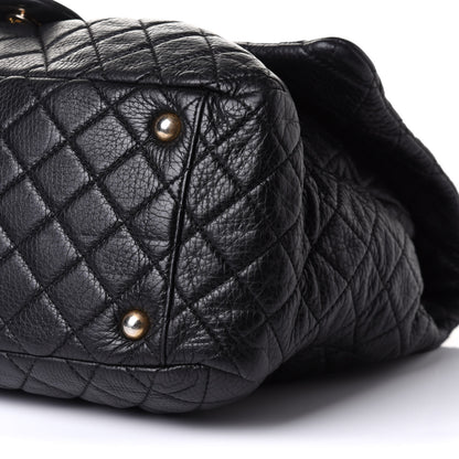 Chanel Calfskin Quilted XXL Travel Flap Bag Black 10 of 12