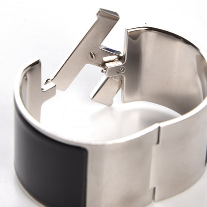 Hermes Enamel Extra Wide Clic Clac H Bracelet GM Black 5 of 7