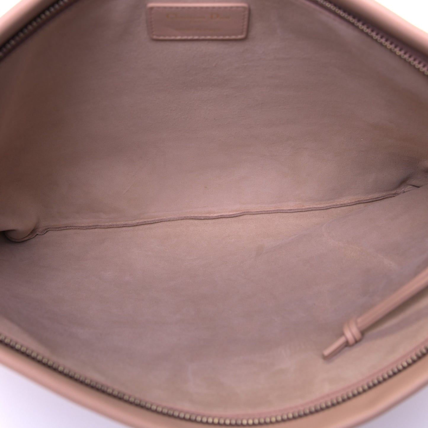 Calfskin Medium Diordouble Zip Pouch Rose Des Vents