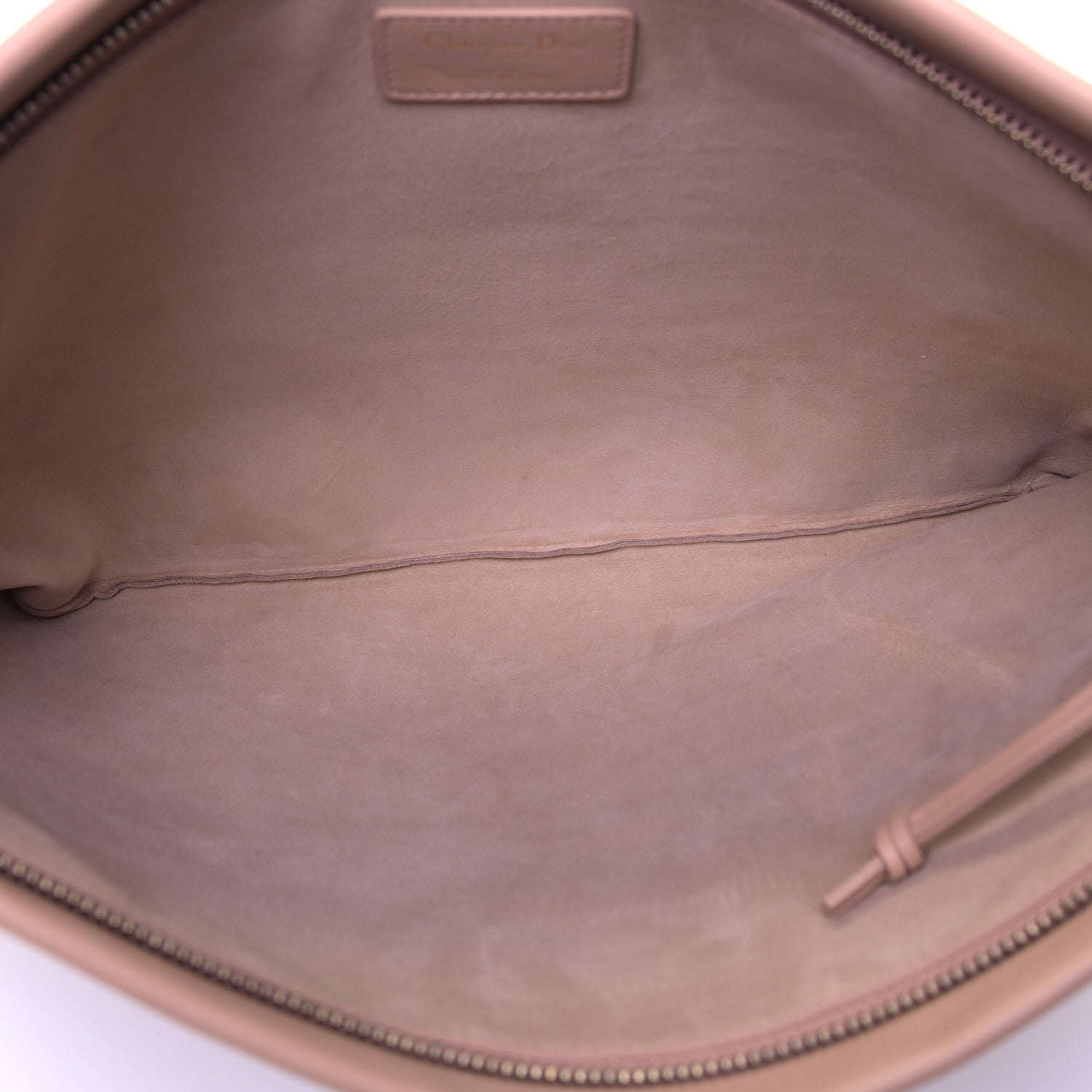 Christian Dior Calfskin Medium Diordouble Zip Pouch Rose Des Vents 5 of 5