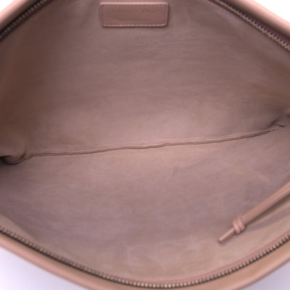 Christian Dior Calfskin Medium Diordouble Zip Pouch Rose Des Vents 5 of 5