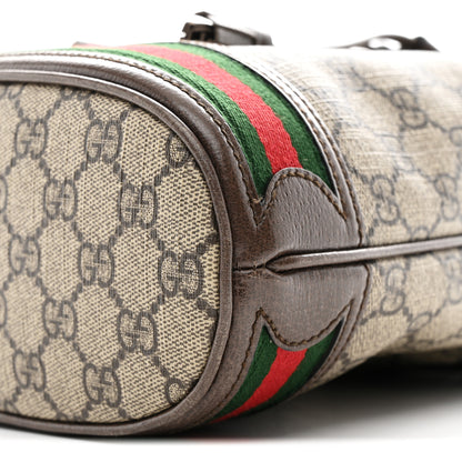 Gucci GG Supreme Monogram Web Small Ophidia Bucket Bag Brown 10 of 10