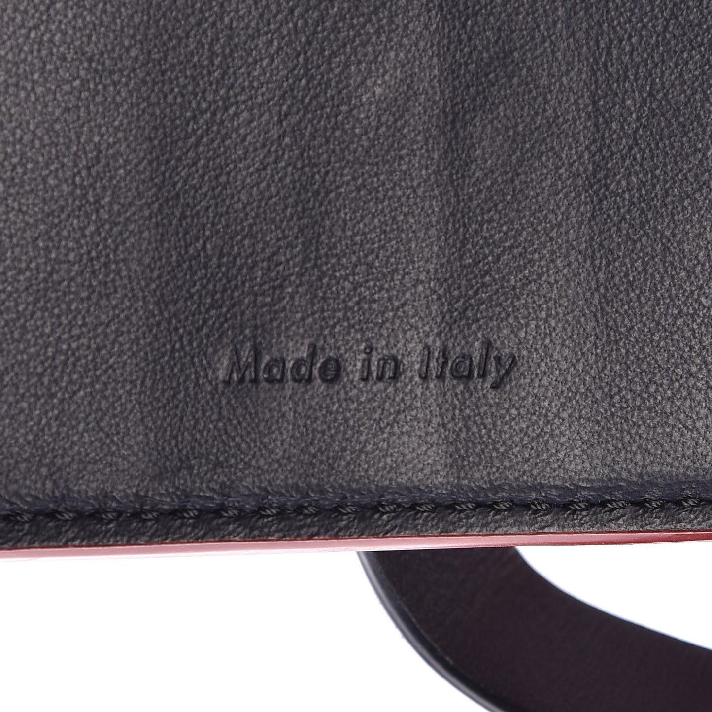 Grained Calfskin Medium Multifunction Strap Wallet Coquelicot
