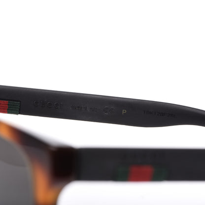 Gucci Polarized Square Frame Web Sunglasses GG0008S Tortoise 5 of 8