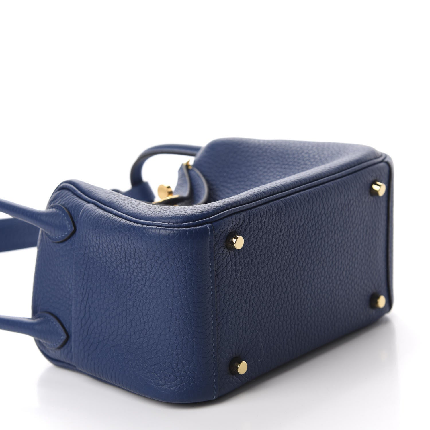 Hermes Taurillon Clemence Mini Lindy 20 Deep Bleu 4 of 11