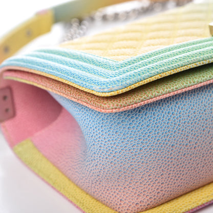 Chanel Caviar Quilted Medium Cuba Rainbow Boy Flap Multicolor 8 of 9