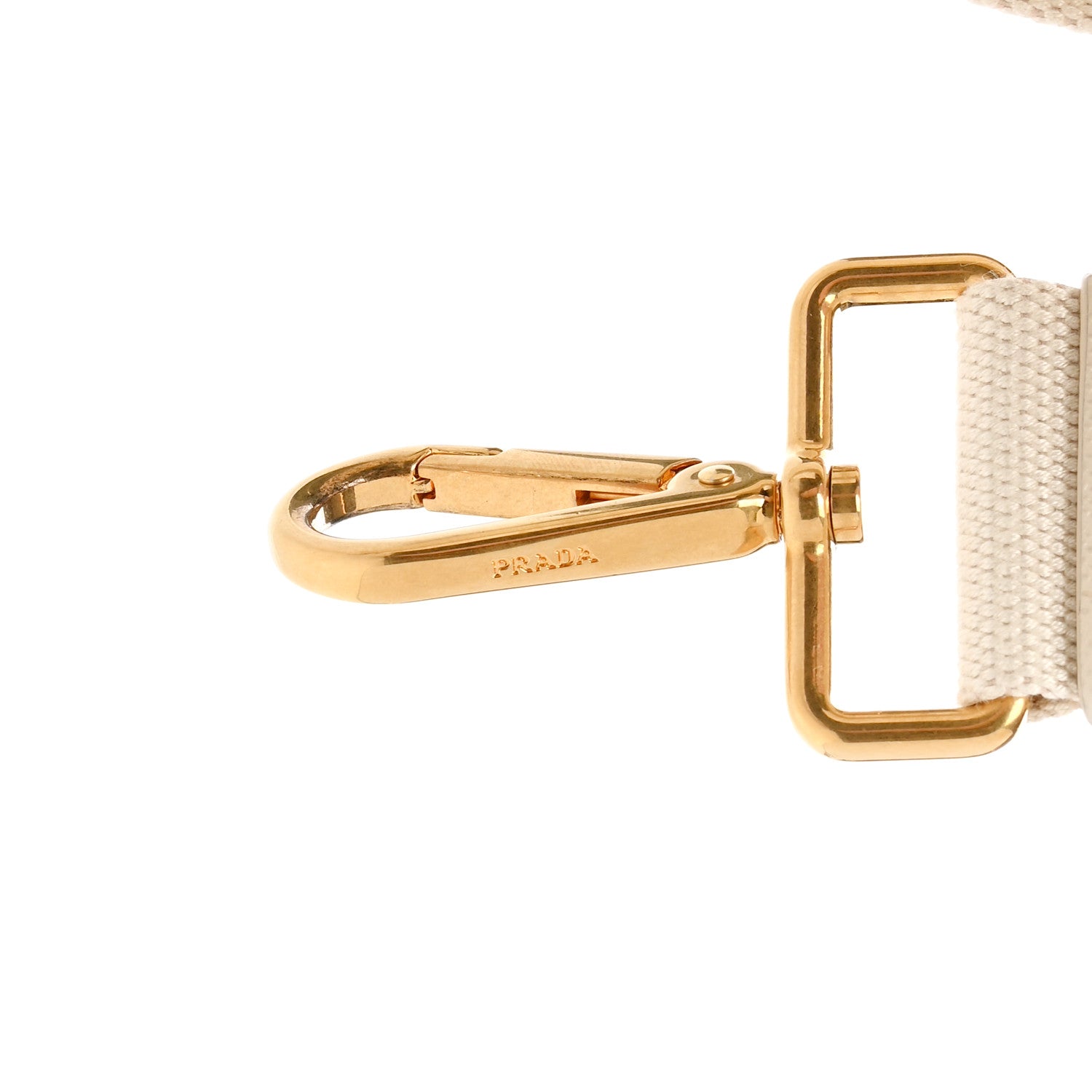 Prada Canvas Saffiano Shoulder Strap Off White 3 of 4
