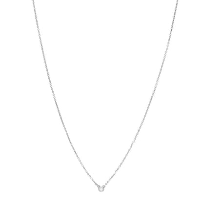 Tiffany Sterling Silver Diamond .03ct Elsa Peretti Diamonds by the Yard Pendant Necklace 1 of 7