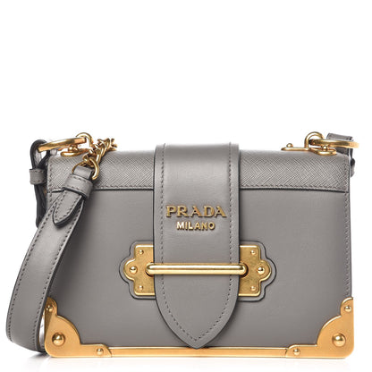 Prada City Calf Saffiano Cahier Bag Marmo 1 of 8